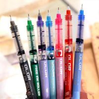 MILOQGU ปากกาเขียนเครื่องเขียนสำนักงานอุปกรณ์นักเรียนโรงเรียนสีสันหรูหราปากกาของเหลวปากกาสีหมึกเจล