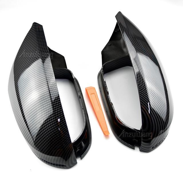 bright-black-full-replacement-with-clips-car-door-side-mirrors-caps-rearview-mirror-cover-for-audi-a6-c7-s6-4g-2012-2018