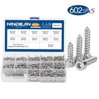 372pcs m2.6 m3 m3.5 m4 hex socket cap head self tapping screw set stainless steel hexagon socket tapping screw assorted kit Nails Screws  Fasteners