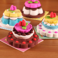 cute stationery cartoon cake style eraser lovely rubber exquisite eraser happy birthday cake toy eraser