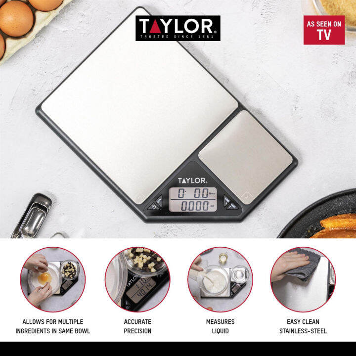 taylor-pro-digital-kitchen-food-scales-with-dual-kitchen-scale-black-silver-5kg-500g-เครื่องชั่งน้ำหนักดิจิตอล