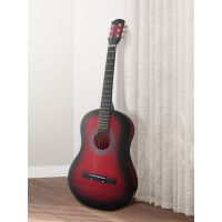 [ช้อปดีมีคืน] กีตาร์โปร่ง กีต้าร์อะคูสติก 38 นิ้ว สำหรับมือใหม่ฝึกดนตรี เสียงดี แข็งแรง Acoustic Guitar Red Sunburst