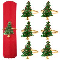 Napkin Ring Christmas Tree Table Decoration Tower Holder Formal Occasion Dinner Ring Buckle Wedding Party Supplies