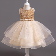 Flower Girls Princess Dress Sequins Kids Wedding Party Dresses Children