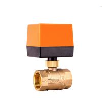 1 Válvula de esfera motorizada de 2 vias DN25 Válvula de esfera elétrica de bronze 3 fios Controle de 2 pontos 220V 12V 24V