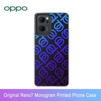 ~ *เคสโทรศัพท์มือถือ ป้องกันรอยขีดข่วน พิมพ์ลายโมโนแกรม 2 สี สําหรับ OPPO Reno 7 Reno7