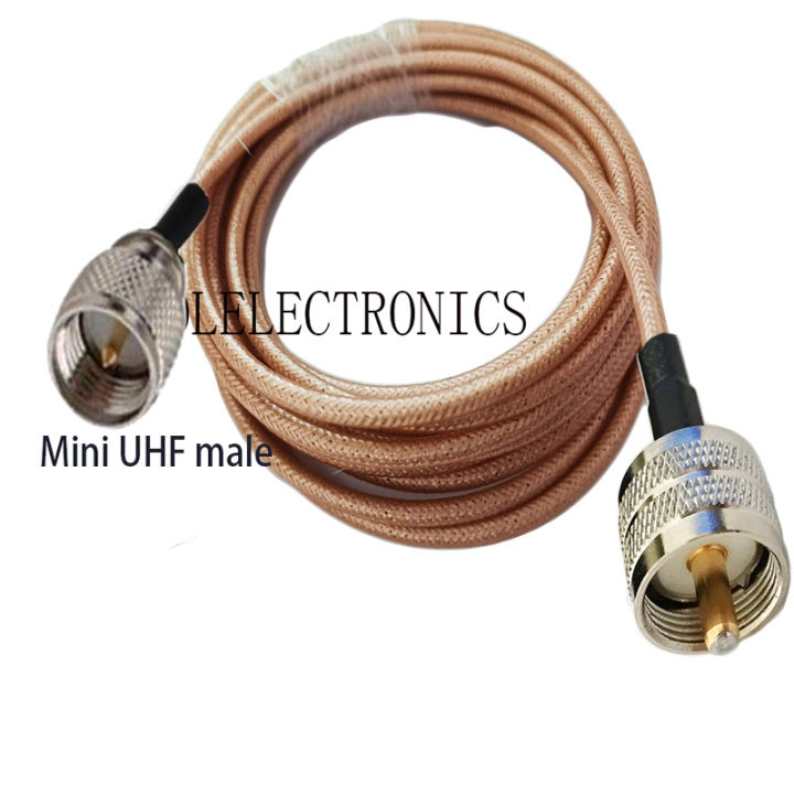 RG400 Mini UHF Male to UHF PL259 Male Connector Double Shielded Copper Braid RF Coaxial cable 50ohm 10/15/20/30/50CM 1/2/3/5/10M