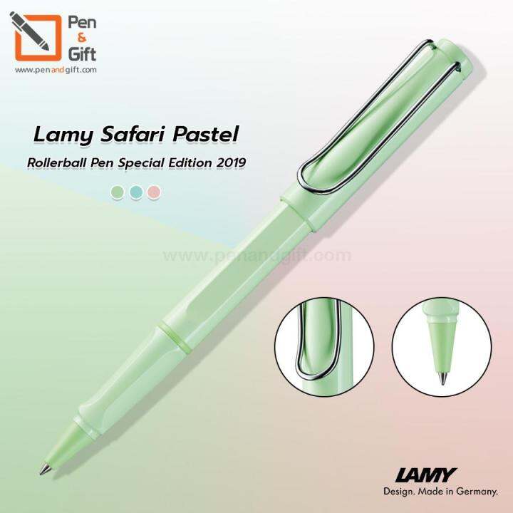 lamy-safari-rollerball-pastel-special-edition-2019-ปากกาโรลเลอร์บอล-ลามี่-ซาฟารี-พาสเทล-ลิมิเต็ด-2019-สีฟ้า-blue-macaron-สีเขียว-mint-glaze-สีชมพู-rose-powder-ของแท้100-พร้อมกล่องและใบรับประกัน-penand