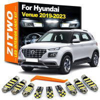 ZITWO 12ชิ้น LED ภายในโดมเพดานหลอดไฟชุดสำหรับ Hyundai Venue 2019 2020 2021 2022 2023ป้ายทะเบียนโคมไฟอุปกรณ์เสริม