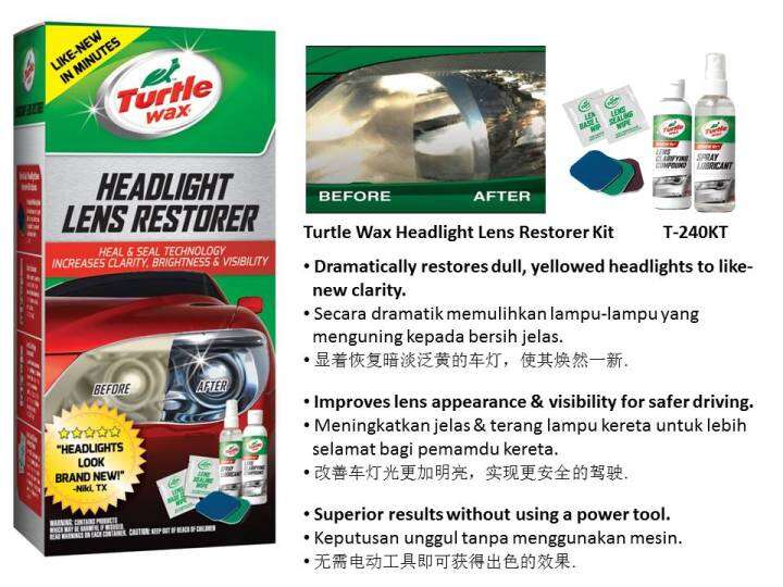 Turtle Wax Headlight Lens Restorer T240 Lazada