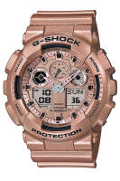 Casio G-Shock นาฬิกาข้อมือผู้ชาย สายเรซิ่น รุ่น GA-110,GA-100GD,GA-100GD-9A - สีทองแดง