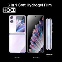 HOCE Hydrogel ฟิล์มสำหรับออปโป้ไฟนด์ N2พลิกชัดเจนแบบ HD ด้านหน้ากลับ Soft คลุมทั้งหมดฟิล์มกันรอยสำหรับ OppoFindN2