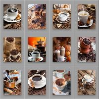 Coffee Canvas Painting Coffee Latte Posters and Prints Bars Kitchen Wall Sticker Printings for Home Restaurant Decoration