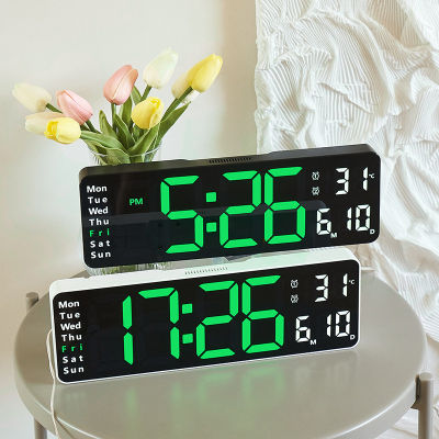 สัญญาณกันการติดขัด12/24ชั่วโมงสัญญาณเตือนอุณหภูมินาฬิกาแสดงผลนาฬิกาปลุกดิจิตอลที่ควบคุมด้วยเสียงในบ้านนาฬิกาปลุกตั้งโต๊ะ