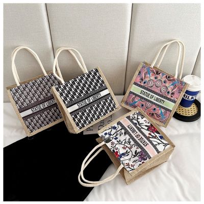 【Candy style】 กระเป๋าถือ กระเป๋าช้อปปิ้ง ผ้าลินิน เข้ากับทุกการแต่งกาย สไตล์ญี่ปุ่น แฟชั่นสําหรับสตรี