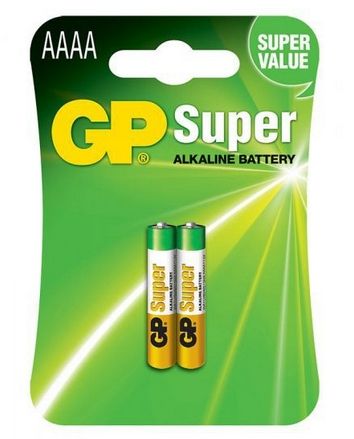 ถ่านอัลคาไลน์ GP BATTERIES รุ่น GP25A-2U2 AAAA (แพค 2 ก้อน)