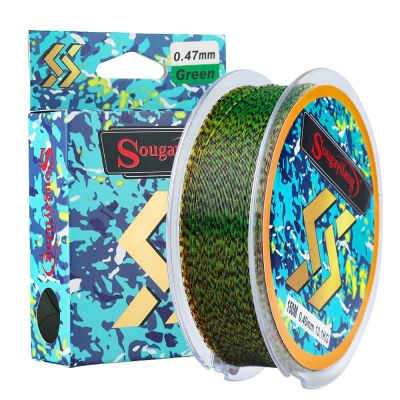 （A Decent035）Sougayilang NEW 150M Invisible Nylon Fishing Line Speckle Sinking Thread Fluorocarbon Spotted Carp