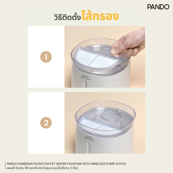 rabbit-selection-pet-pando-homerun-filter-for-pet-water-fountain-with-wireless-pump-3-pcs-แพนโด้-โฮมรัน-ไส้กรองสำหรับน้ำพุแมวแบบปั๊มไร้สาย