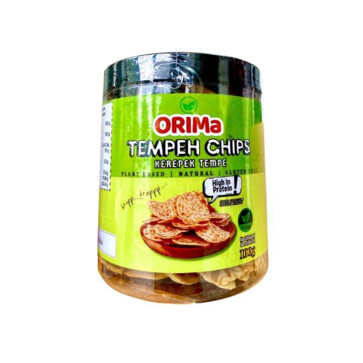 ORIMA TEMPEH CHIPS HIGH IN PROTEIN SNACKS 100g Lazada