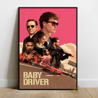 (ร้อน) Baby Driver โปสเตอร์ภาพยนตร์ภาพวาดผ้าใบภาพ Wall Art สำหรับห้องนั่งเล่นตกแต่งบ้าน Gift