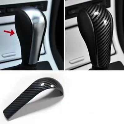 Carbon Fiber Shift Handle Cover For-BMW 5 Series E60 X3 E83 6 Series E63 X5 E53