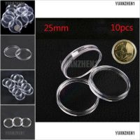 10Pcs 25mm Applied Clear Round Cases Coin Storage Boxes Capsules Ho