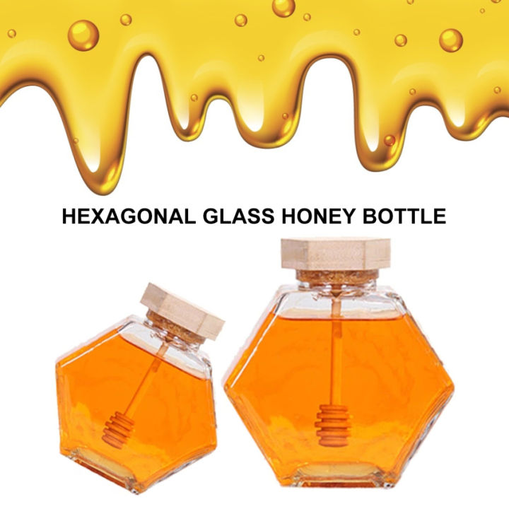 แก้วโถน้ำผึ้งสำหรับ220ml-380ml-mini-ขนาดเล็กขวดน้ำผึ้งโหลแก้วพร้อมไม้ตักน้ำผึ้งช้อน