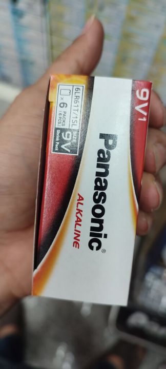 panasonic-alkaline-battery-9v-1ก้อน-อัลคาไลน์แบตตเตอรี่-ถ่านสี่เหลี่ยมอัลคาไลท์