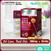 Viên uống Bổ gan, Thải độc & Phục hồi chức năng gan NUTRI D-DAY Premium Liver Health Milk Thistle Hàn Quốc