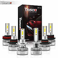 TXVSO8 H7 9005 9012 Car LED Headlight Bulbs Motorcycle Headlamp Automobile Accessories 2Pcs 55W 6000K Lamps For Honda Toyota KIA Bulbs  LEDs  HIDs