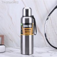 ✿ 20pr3412 Grande Capacidade Copo de aço inoxidável Thermo portátil Frasco vácuo isolado com corda Garrafa térmica 500ml 1000 ml 1500ml