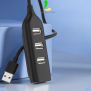 Bộ chia USB 4 cổng USB 2.0 - Hub USB nhỏ gọn tốc độ cao hỗ trợ máy tính, PC