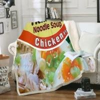 Noodle sweet chicken 3D Print Fleece Blanket for bed bedspread Sherpa blanket