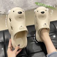 【cw】 Slippers Clogs Thick Platform Non slip Easter Cartoon Flip Flops Beach Sandals Indoor Ladies Shoes 【hot】 !