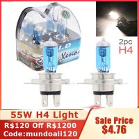 2ชิ้น12V H1 H3 H /H7 H9 H8 H10 H11 H12 H15 9005 9012 1555W 6000K ไฟสีขาวรถยนต์หลอดไฟ Xenon หลอดไฟ Halogen รถไฟตัดหมอกไฟหน้ารถ