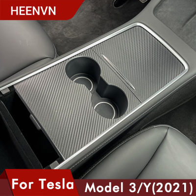 Heenvn Model3 Central Control Panel Stickers For Tesla Model 3 2021 Center Console Accessories For Tesla Model Y Carbon Fiber