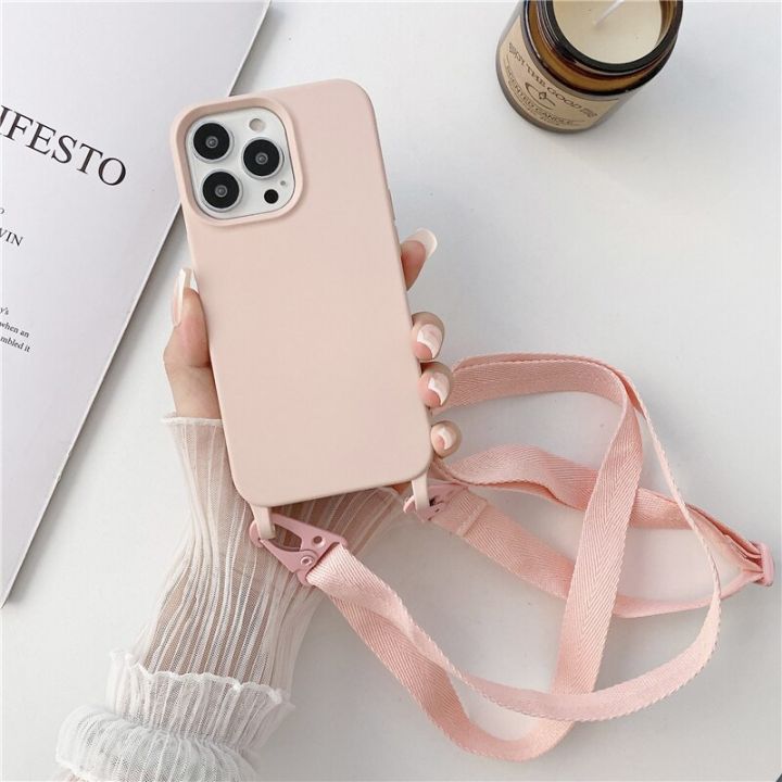 เคสมือจับสำหรับโทรศัพท์มือถือสร้อยคอ-crossbody-สำหรับ-iphone-14-12-13-11-pro-max-xs-xr-x-6-6s-8-7-plus-สายคล้องคอเคสซิลิโคนแบบนิ่ม-carterfa