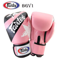 Fairtex Boxing Gloves BGV1 Pink Nation print Genuine Leather (14,16 oz.) for Sparring MMA K1 นวมซ้อมชก แฟร์แท็ค BGV1 เนชั่นปริ้น สีชมพู ทำจากหนังแท้