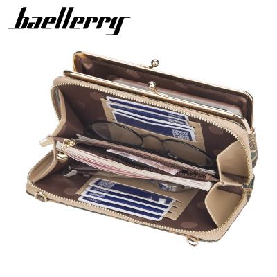 Baellerry Soft Wood Women S Multi Functional Long Style Mobile Phone Bag Fashion Crossbody Bag Printed Wallet