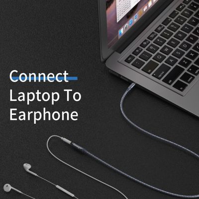 ”【；【-= Essager Phone Earphone Extender Cable 3 5Mm Extension Cord Headphone Headset Braided Audio Cable  2 Meter