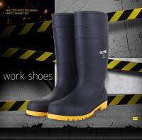 SAFETY BOOT รองเท้าบูทเซฟตี้ หัวเหล็ก-พื้นเหล็ก กันน้ำมัน กันกรดด่าง สูง 40 cm (สีดำ) พร้อมส่งจ้า?Men shoes