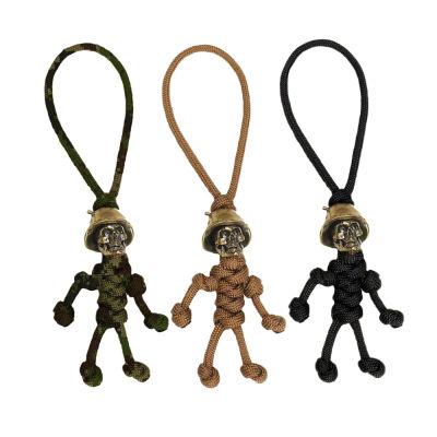 Halloween Hanging Chain Backpack Pendant Doll Keychain Braided Keychain Skull Head Keychain Helmet Skull Head