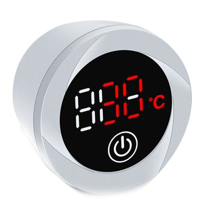 Universal Charging Boiling Water Alarm Anti-Dry Burning Alarm Touch Screen Temperature Display -White
