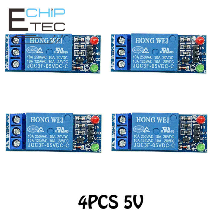 4PCS 5V 12V 1 One Channel Relay Module Low Level Trigger For SCM ...