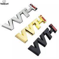 Studyset IN stock Zinc Alloy Car Logo Sticker Letter Vvti Badge Decorative Stripe Logo Sticker For Camry