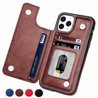 Retro PU Flip Leather Case For iPhone 14 13 12 11 Pro Max XS Multi Card Holder Phone Cases For iPhone X 6 7 8 Plus SE2020 Cover