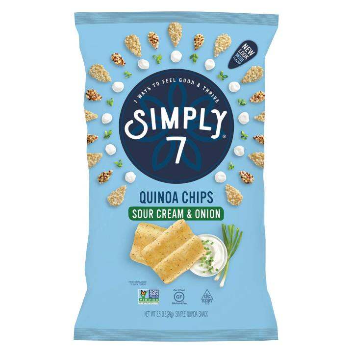 Simply 7 Quinoa Chips Sour Cream & Onion, 99 g Lazada Singapore