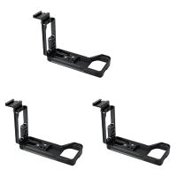 3X A7R4 A7M4 Stretchable Adjustable Quick Release L Plate/Bracket Hand Grip with Hot Shoe for Sony A7RIV A7MIV