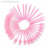 【CW】✱☒☋  36pcs/Set Pink Unicorn Disposable Plastic Spoons Knives Fork Cutlery Set Tableware for Kids Birthday