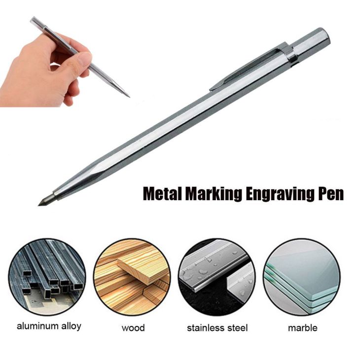 1pc Tungsten Carbide Tip Scriber Etching Engraving Pen Marking Jewelry  Diamond Engraver Lettering Pen Metal Scribe Tool